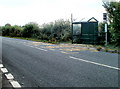 Gwehelog : Coldharbour bus stop on west side of Usk Road