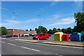 Recycling bins in Havant Leisure Centre Car Park