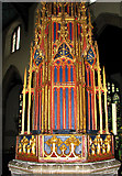 TL8741 : St Gregory's church in Sudbury - C15 font cover (detail) by Evelyn Simak
