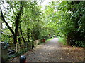 Start of the footpath from Garnier Road to St Cross