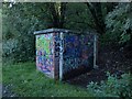 Graffiti-covered hut