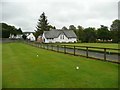 Putting green, bowling green and village hall