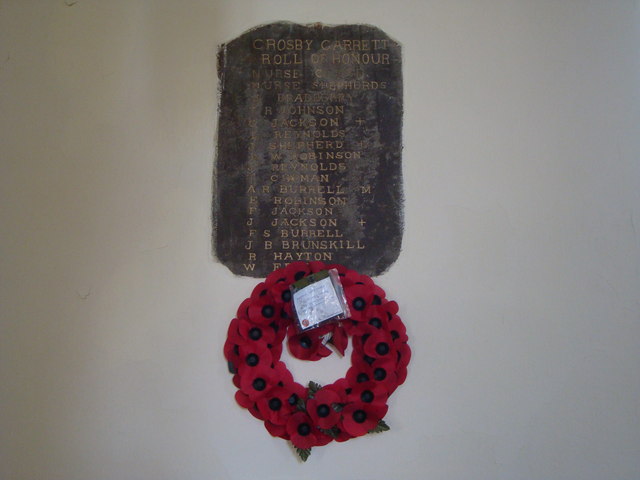 War Memorial, St Andrew's Church, Crosby Garrett