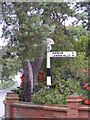 Old roadsign on  Prince Charles Avenue