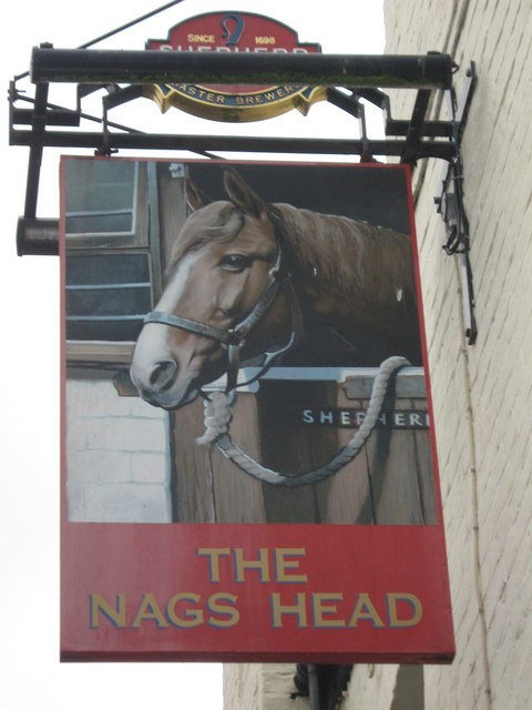 The Nag's Head, Pub Sign, Lower Stoke