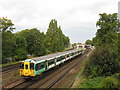 Train approaching Norbury station