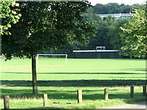 TQ3408 : Football pitch, Stanmer Park, Brighton by nick macneill
