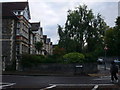 Houses on  Westbury Road at the junction with Brecon Road