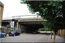 TQ2877 : Railway Bridge north of Battersea Station by N Chadwick