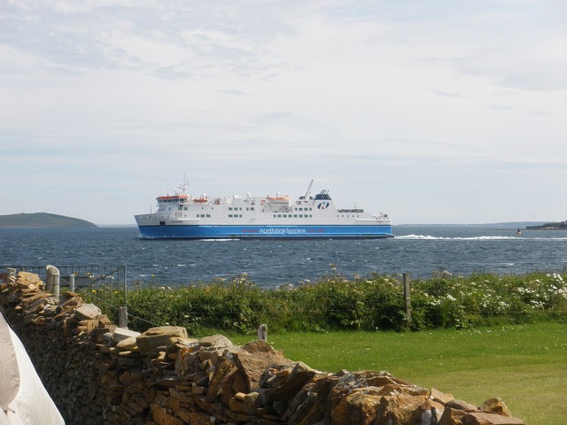 Northlink Ferry from the campsite at Stromness