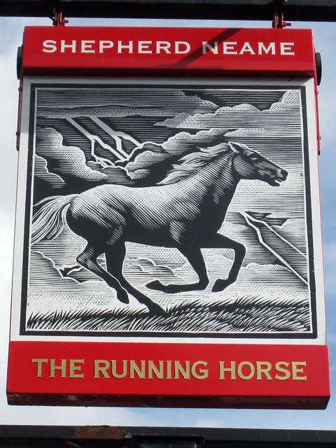 The Running Horse sign