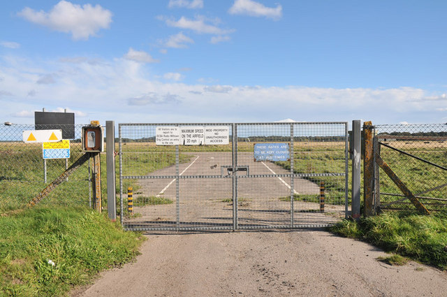 Gated access to RAF Milltown © Steven Brown :: Geograph Britain and Ireland