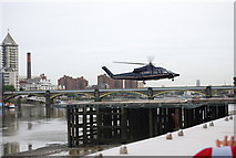 TQ2676 : Helicopter landing, London Heliport by N Chadwick