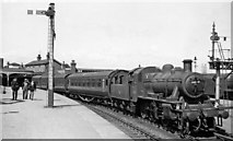 SO8318 : Gloucester Eastgate Station in 1962, with a 2MT 2-6-0 by Ben Brooksbank