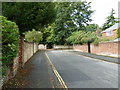 Approaching a bend in Christchurch Road