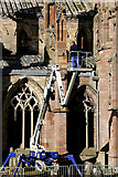 NT5434 : A maintenance inspection at Melrose Abbey by Walter Baxter