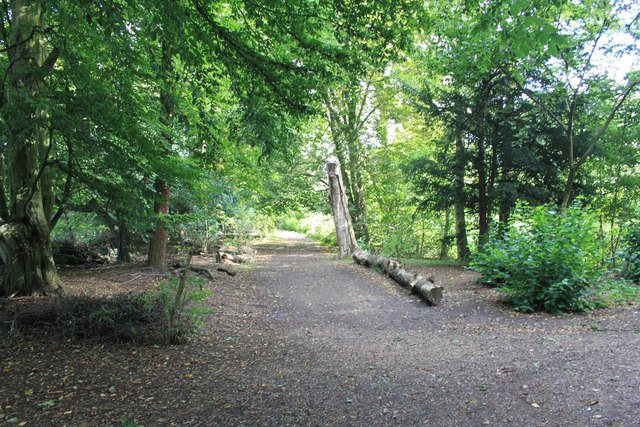 Footpath through Hinchingbrooke Country... © Simon Judd cc-by-sa/2.0 ...