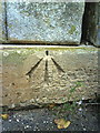 Benchmark on Lechlade Road entrance gatepost to Faringdon House