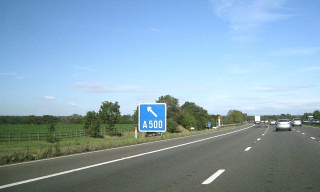 M6 North through junction 16 © Robin Stott cc-by-sa/2.0 :: Geograph ...