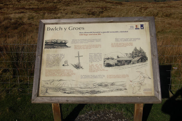 Bwlch-y-Groes information board © John Firth :: Geograph Britain and ...