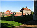 Cottages beside the churchyard, Great Cressingham