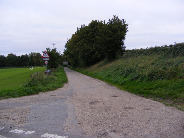 The entrance to Wickham Market Sewage Works & Fowls Watering