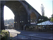 SD9324 : Todmorden Viaduct and Bus Station by Robert Wade