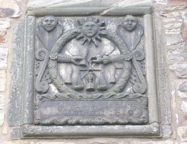 Sculpted panel on Kirkbrae House