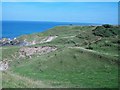 Cliff slumping above Porth Towyn