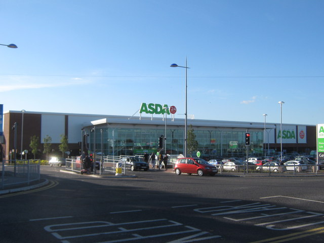 Asda Ashington built on former site of... © peter robinson cc-by-sa/2.0 ...