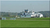 SO8290 : Control tower buildings at Halfpenny Green Airport, Staffordshire by Roger  D Kidd