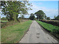 Up the lane to Rhos Common road junction