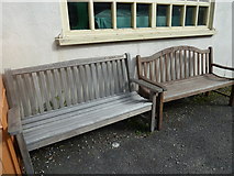 TQ0312 : Amberley Working Museum- seats outside a workshop by Basher Eyre