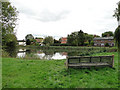 Seat by the village pond