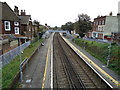 Railway line at Westgate on Sea railway station