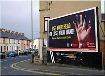 J5081 : Advertising hoarding, Bangor by Rossographer