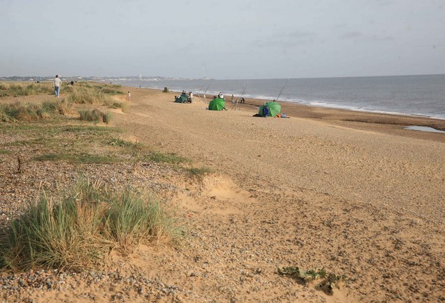 Fishing on Kessingland beach © roger geach :: Geograph Britain and Ireland