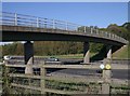 SP3556 : Bridge over M40 from bridleway to Checkleys Brake by David P Howard
