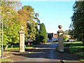 Old entrance gate posts to Clopton House