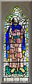 Stained glass window, St Carannog