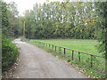 Driveway and paddock at the Equestrian Centre