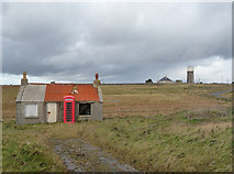 NB5362 : Old cottage at Adabroc crossroads by John Allan