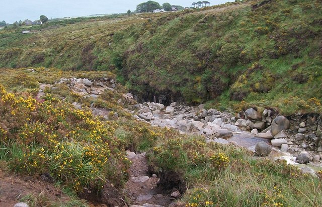 The incised Bloody Bridge River below the ford