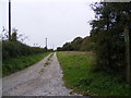 TM3778 : Footpath to Lodge Lane & entrance to Bonners Farm by Geographer