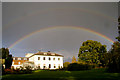 TQ2798 : Rainbow over West Lodge Park Hotel, Hadley Wood by Christine Matthews