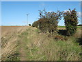 Bridleway and field ditch near Minster