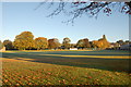 Marling School cricket pitches in October