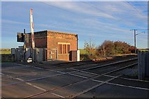 NU0445 : Disused Signal Box, Goswick Crossing by Mick Garratt