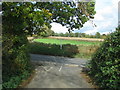 Minor road meets the A373 at Buckerell Cross