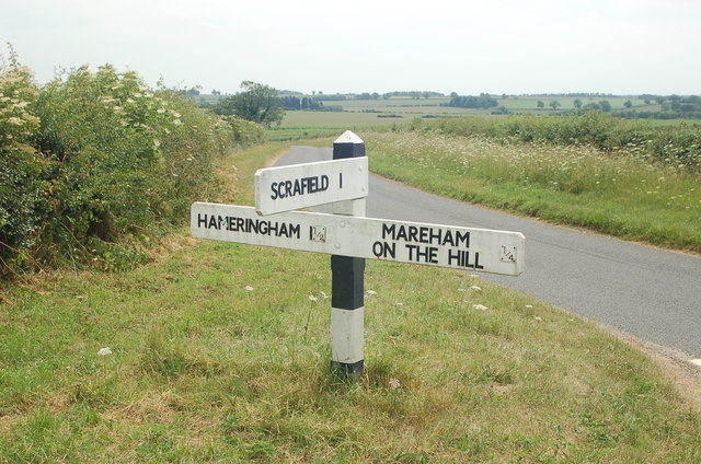 Signpost near Marham on the Hill